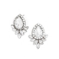 Caspian Crystal Wing Stud Earrings